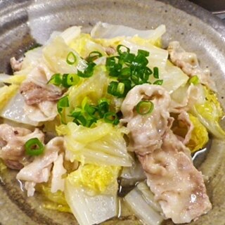 白菜豚バラの油蒸し